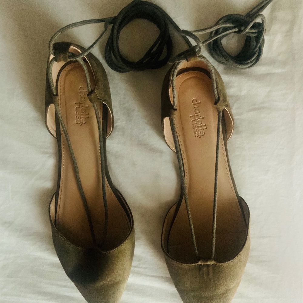 Pointed-Toe Lace-Up Flats - Picture 3 of 3